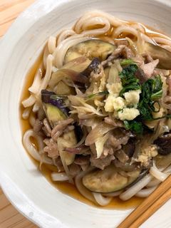 薬味を味わう♪豚なす冷しうどん-レシピのメイン写真