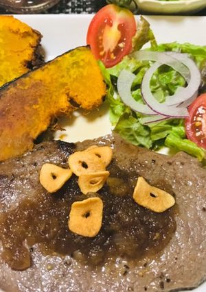 ステーキ焼き方・牛モモステーキ・ソース-レシピのメイン写真