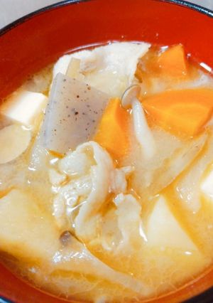 ゴロゴロ具沢山のほっこり豚汁♪-レシピのメイン写真