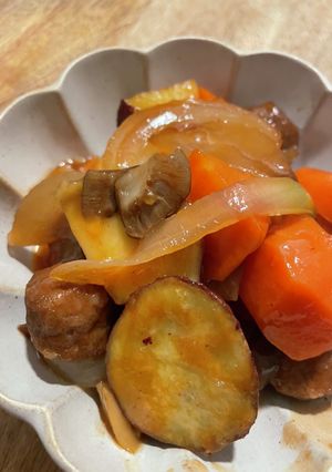 簡単ミートボールと野菜の甘酢餡-レシピのメイン写真
