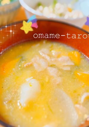 かぼちゃのだんご汁-レシピのメイン写真