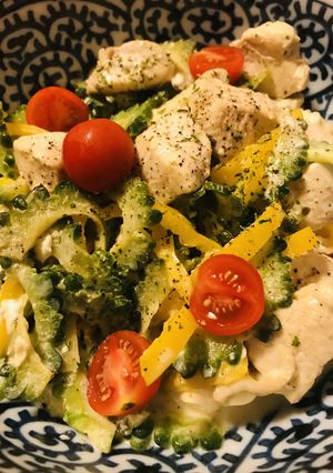 鶏肉●ゴーヤー&ピーマンのチーズソース炒-レシピのメイン写真