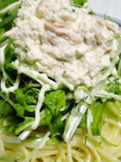 ツナの白和えパスタ-レシピのメイン写真