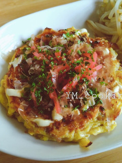 小麦粉なしで簡単ささっとお好み焼き❀-レシピのメイン写真
