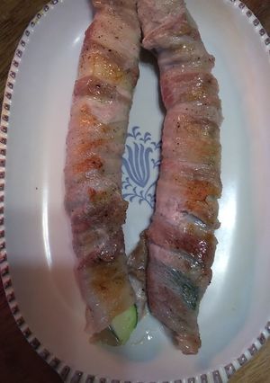 ズッキーニの豚バラ肉の巻き焼き-レシピのメイン写真
