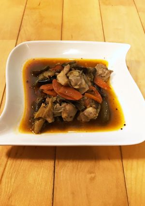鶏もも肉とナスの味噌炒め♪ピリ辛♪-レシピのメイン写真