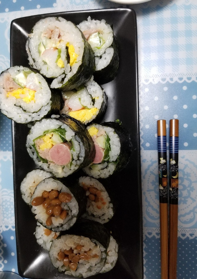 のり巻き【サラダ巻き・納豆巻き】-レシピのメイン写真