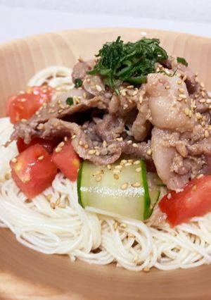 豚肉のさっぱりそうめん-レシピのメイン写真
