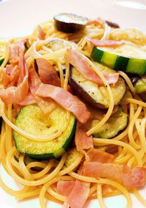 茄子とズッキーニのパスタ-レシピのメイン写真