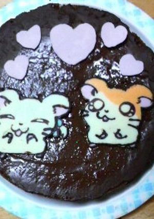キャラケーキ（ハム太郎とリボンちゃん）-レシピのメイン写真