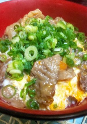 名店の味再現レシピ 牛すじ卵とじ丼-レシピのメイン写真