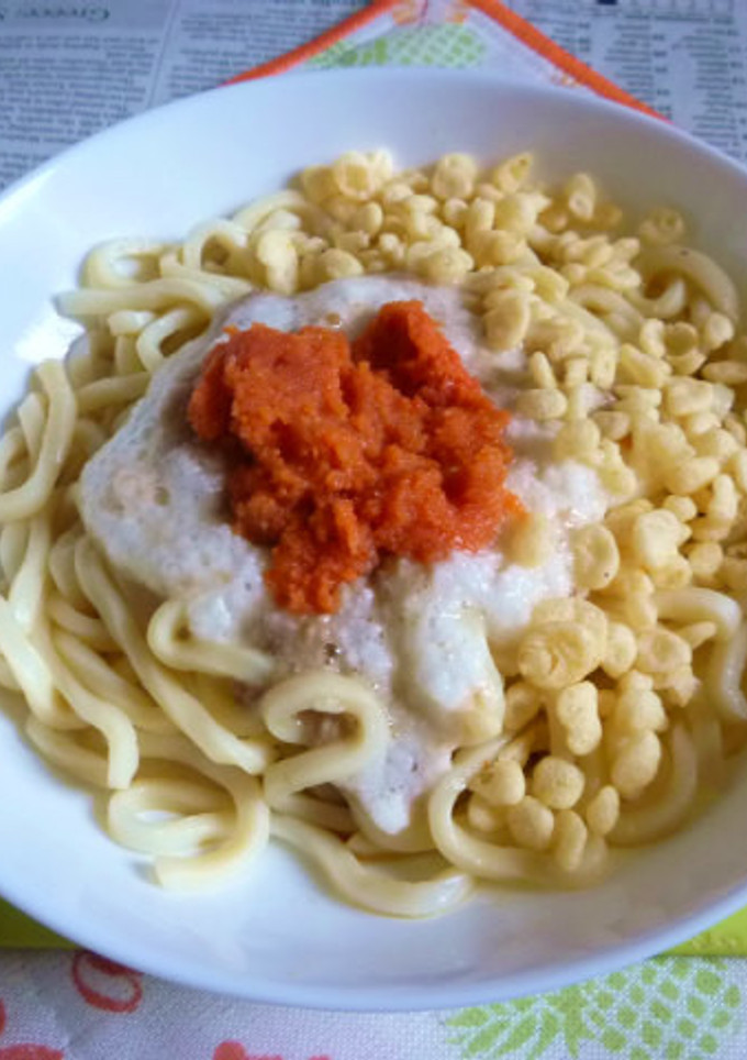 明太とろろの冷やしたぬきうどん-レシピのメイン写真