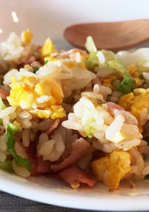 【簡単お昼】レタスチャーハン-レシピのメイン写真