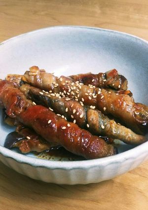 茄子の豚バラ巻き-レシピのメイン写真