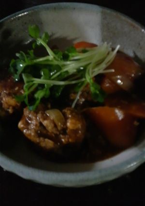 煮込みハンバーグ－糖尿高血圧でもおいしく-レシピのメイン写真