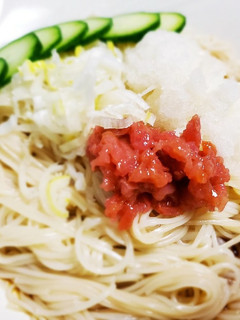 ぶっかけ梅おろし素麺-レシピのメイン写真
