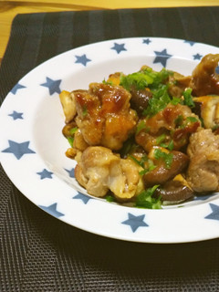 豚こまボールとしいたけのレモン醤油炒め-レシピのメイン写真