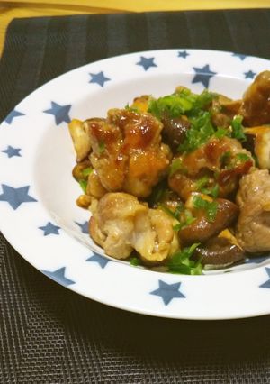 豚こまボールとしいたけのレモン醤油炒め-レシピのメイン写真