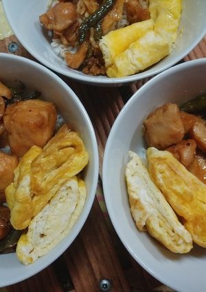 鶏肉ガーリック醤油甘辛焼き(簡単)鶏丼-レシピのメイン写真