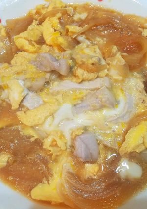 他人丼(豚ロース肉の卵とじ)-レシピのメイン写真