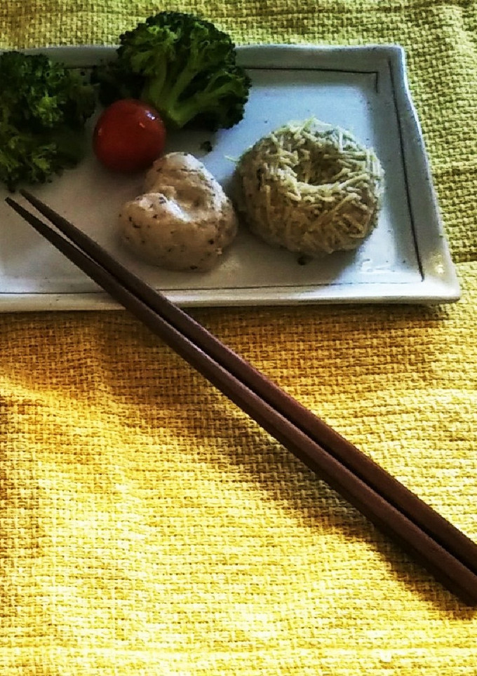 マグロと素麺の蒸しバーグ-レシピのメイン写真