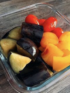 <海外で作る!>ナスとパプリカの煮びたし-レシピのメイン写真