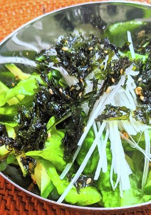 サンチュと韓国のりのチョレギサラダ-レシピのメイン写真