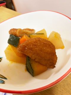 かぼちゃとさつま揚げの煮物-レシピのメイン写真