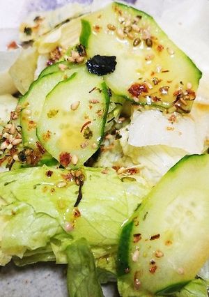 余った餃子のタレでチョレギ風サラダ♡-レシピのメイン写真