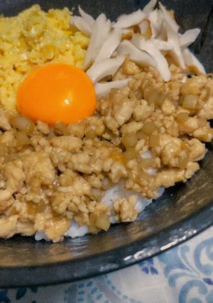 【10分丼】サックサクの鶏そぼろ丼-レシピのメイン写真