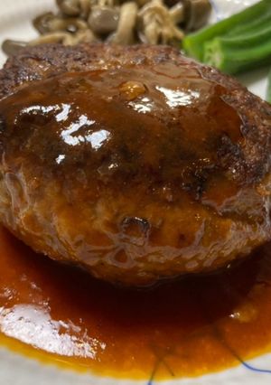 赤ワイン煮込みハンバーグ-レシピのメイン写真