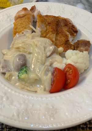 鶏肉のホワイトソースかけ-レシピのメイン写真
