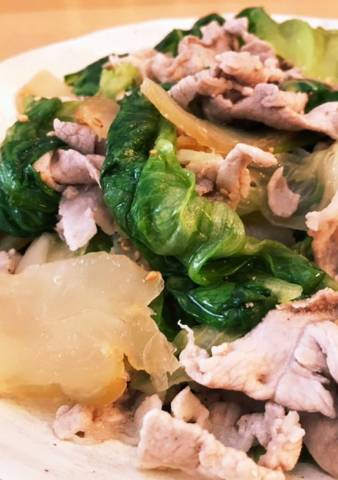 レタスと豚肉のザーサイ炒め-レシピのメイン写真
