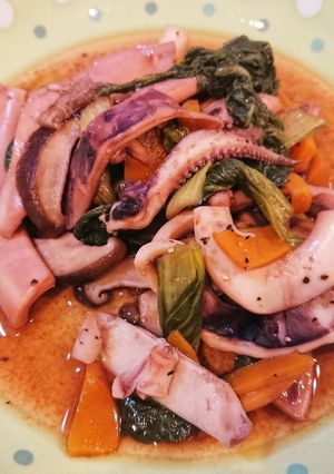 【ホットクック】イカのオイスター炒め-レシピのメイン写真