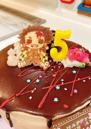 鬼滅の刃☆たんじろうケーキ☆キャラケーキ-レシピのメイン写真