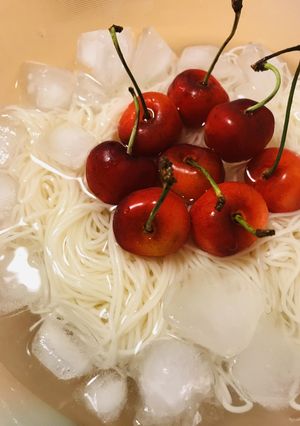 さくらんぼ＆素麺-レシピのメイン写真