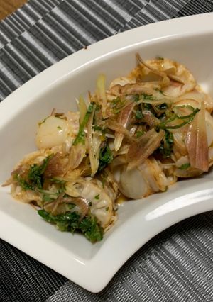 簡単おつまみ☆薬味たっぷりベビー帆立-レシピのメイン写真