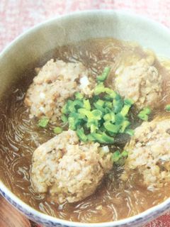 【自分用】肉団子と春雨のスープ-レシピのメイン写真