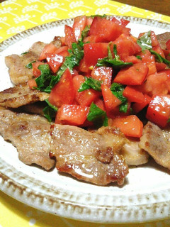 簡単!豚肉ソテー☆ごろごろトマトソース-レシピのメイン写真