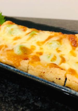 油揚げ×柚子味噌と枝豆のチーズピザ＊-レシピのメイン写真