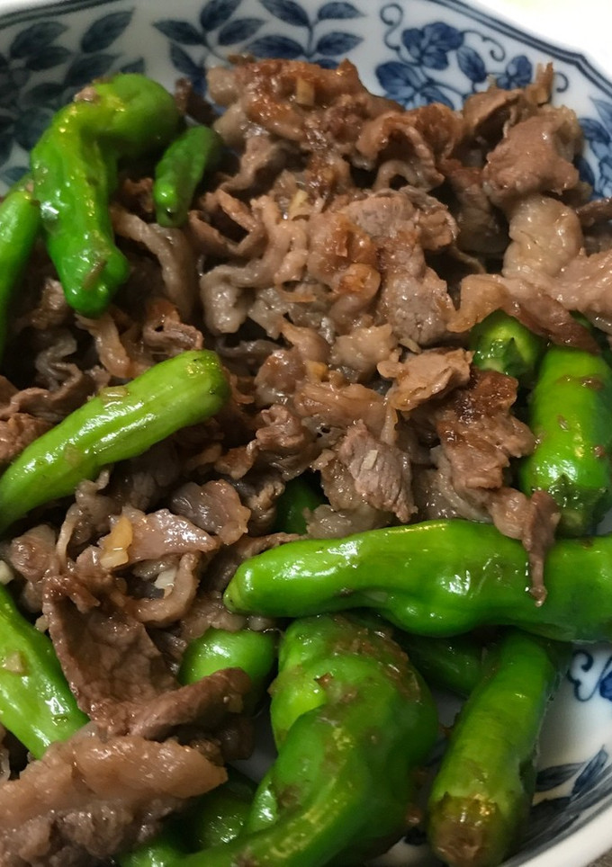 ししとうと牛肉のおかか炒め-レシピのメイン写真