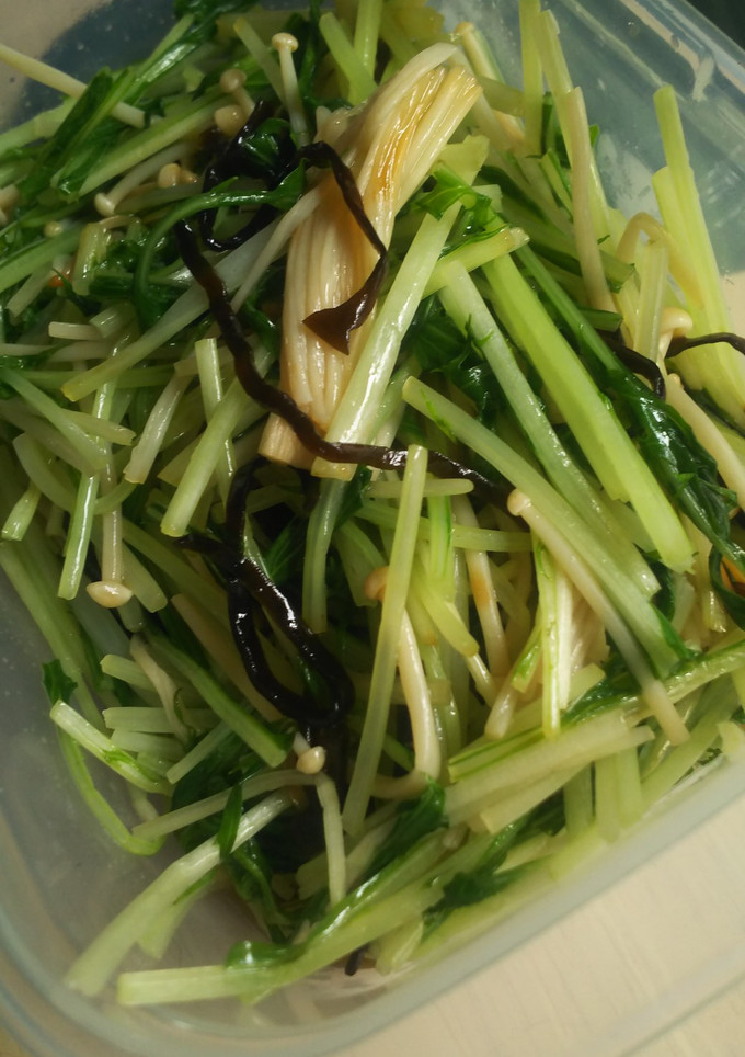 簡単❗️水菜とえのきの塩昆布和え☆-レシピのメイン写真