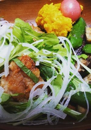 鶏の唐揚げ香味野菜プレート-レシピのメイン写真