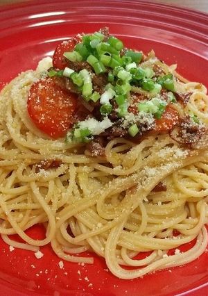 ドライトマトとアンチョビのパスタ-レシピのメイン写真