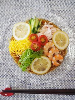 かき醤油ぽん酢とめんつゆの冷やし中華-レシピのメイン写真