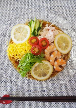 かき醤油ぽん酢とめんつゆの冷やし中華-レシピのメイン写真