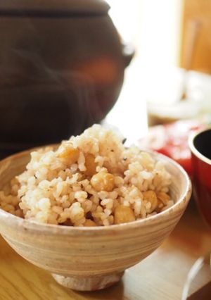 土鍋で玄米豆ご飯-レシピのメイン写真