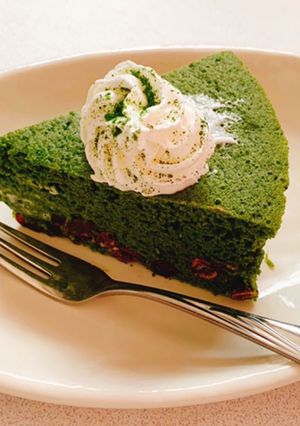 レンジで簡単おからパウダー小倉抹茶ケーキ-レシピのメイン写真