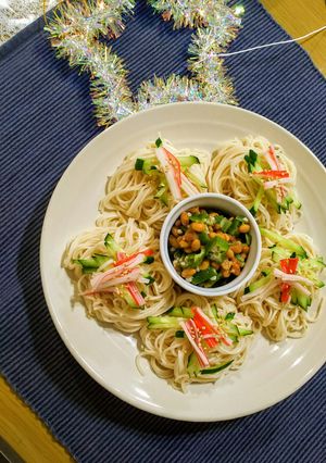 オクラ納豆*夏そうめん-レシピのメイン写真