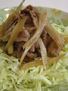 しゃきしゃきゴボウと豚肉の柚胡椒炒め-レシピのメイン写真